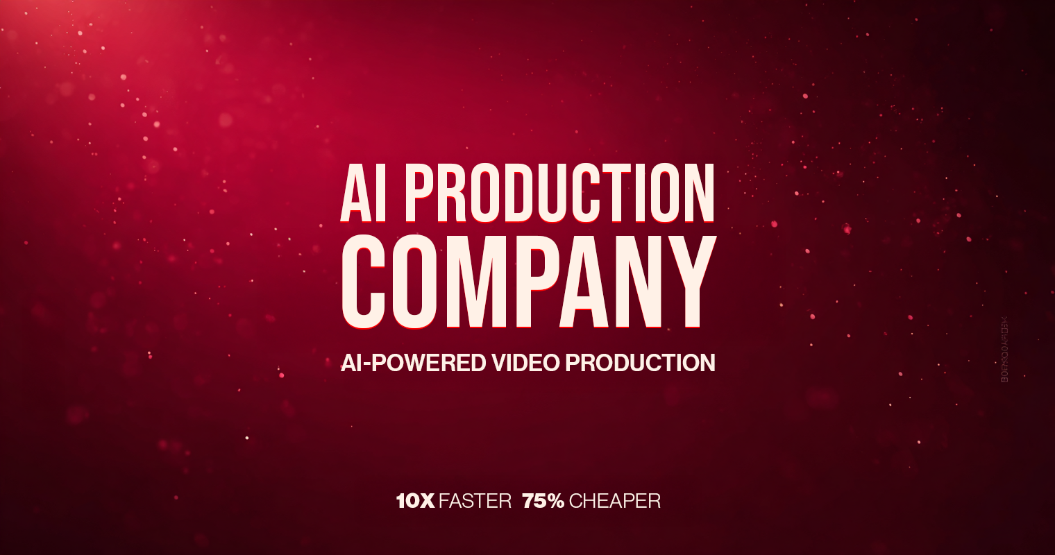 AI video production technology with advanced artificial intelligence algorithms creating cinematic commercial content and brand films